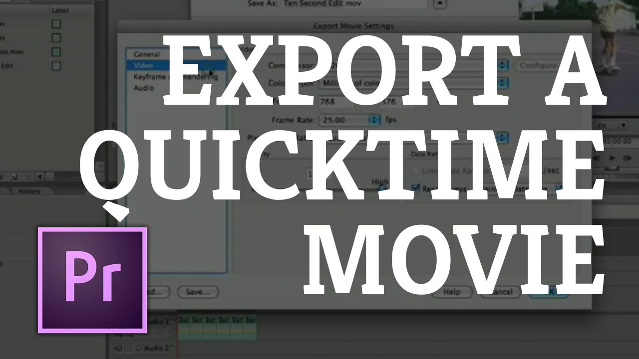 premiere pro export quicktime for mac